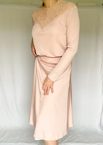 Blush Pink 70's Dress