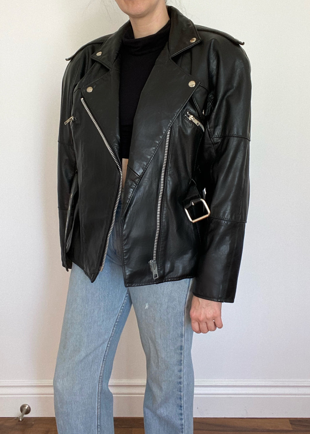 80's Leather Moto Jacket