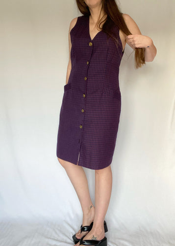 90's Strapless Button Front Dress
