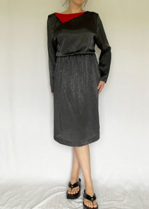 Grey 70's Midi Dress