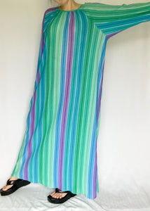 70's Colourful Striped Kaftan