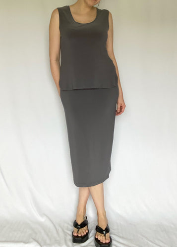 90's 2PC Grey Skirt Set