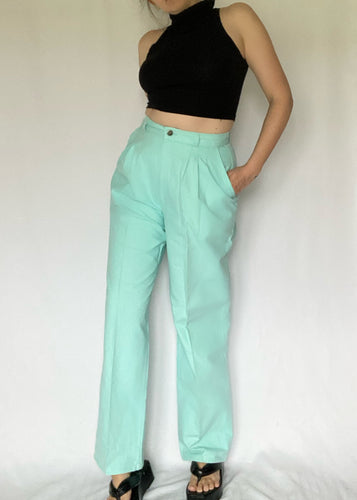 80's Mint Green Trousers