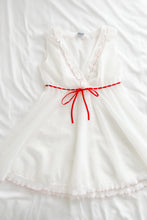 1960's Red and White Ruffled Baby Doll Lingerie Set