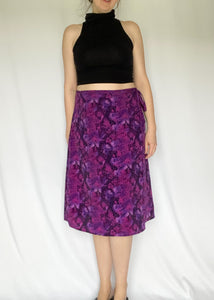 90's Purple Wrap Skirt