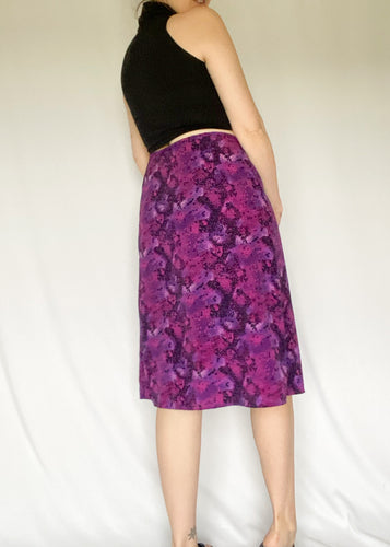 90's Purple Wrap Skirt
