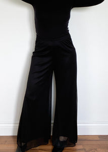 90's Semi-Sheer Wide Leg Flares