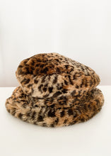 Faux Fur Leopard Bucket Hat