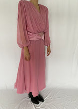 80's Pink Chiffon 2PC Skirt Set