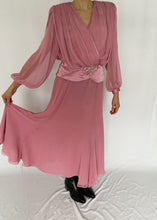80's Pink Chiffon 2PC Skirt Set