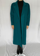 80's Teal Wool Overcoat