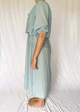 70's Blue Semi-Sheer Dress
