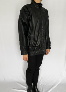 80's Black Leather Jacket