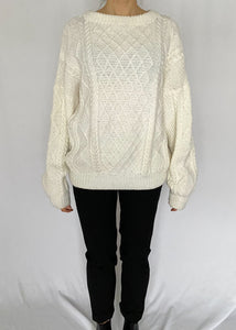 Ivory Hand Knit Pullover