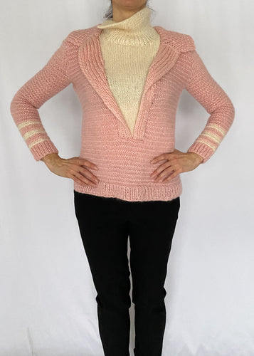 70's Pink Wool Pullover Sweater