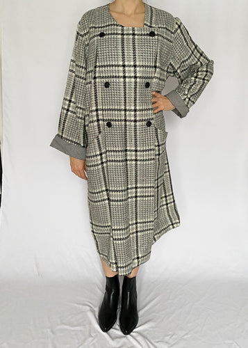 Black and White Plaid Dress