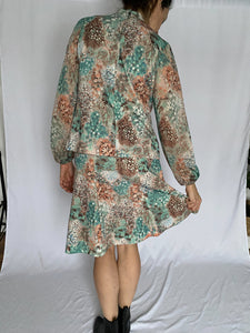70's 2PC Floral Skirt Set