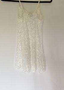90's White Lace Negligee