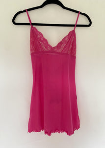 90's Deadstock Hot Pink Negligee Set