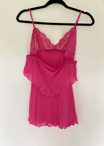 90's Deadstock Hot Pink Negligee Set
