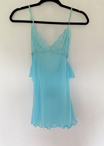 90's Deadstock Blue Negligee Set