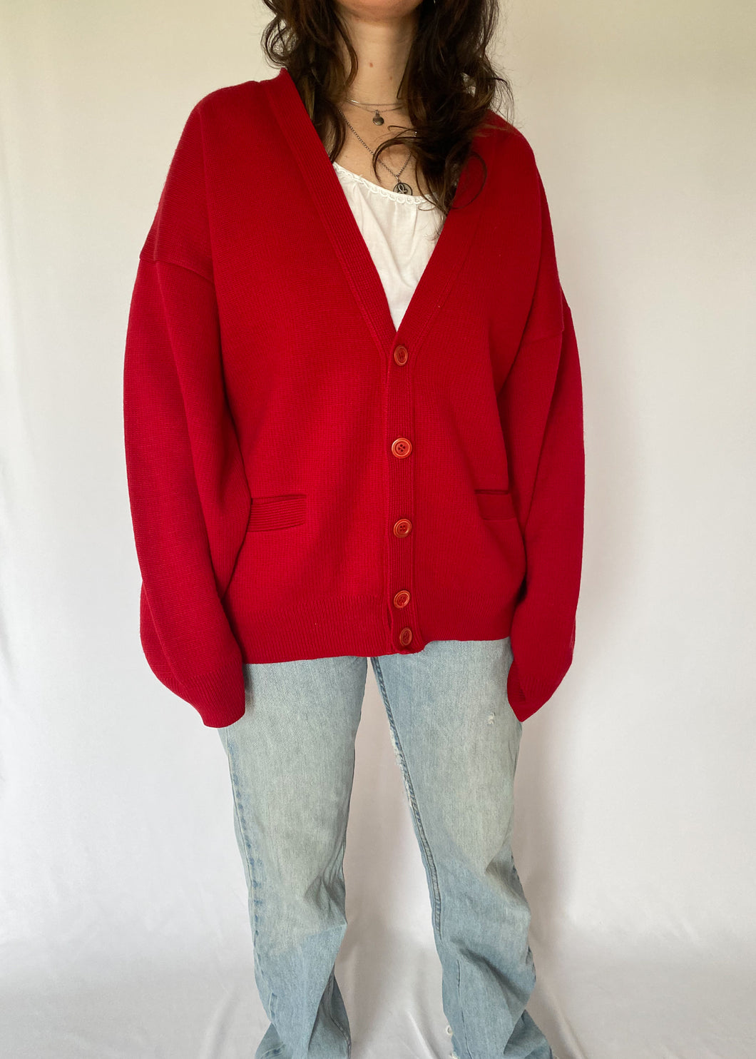 80's Red Knit 