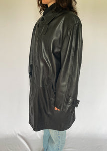 90's Black Danier Leather Jacket