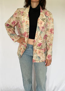 80's Pastel Floral Blazer