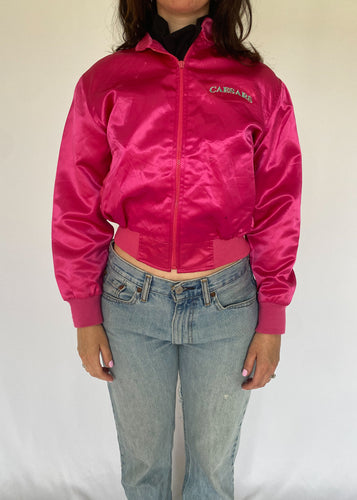 80's Hot Pink Caesars Palace Bomber