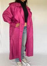 90's Hot Pink Trench Coat