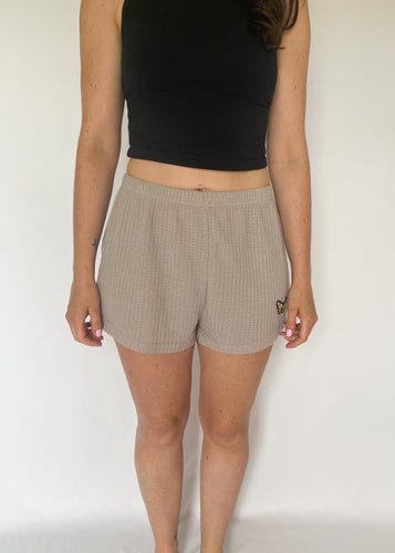 90's Grey Waffle Knit Shorts