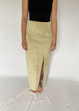 90's Tan Suede Maxi Skirt