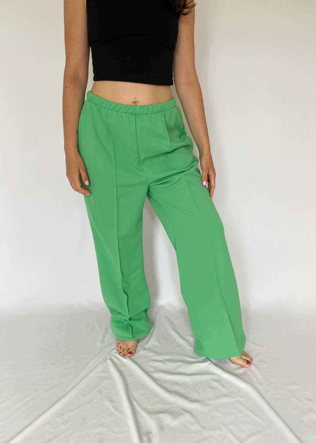 70's Kelly Green Pleated Trousers