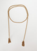 Gold Open Collar Tassel Rope Necklace