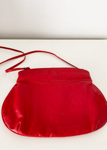 80's Red Corrugated Handbag