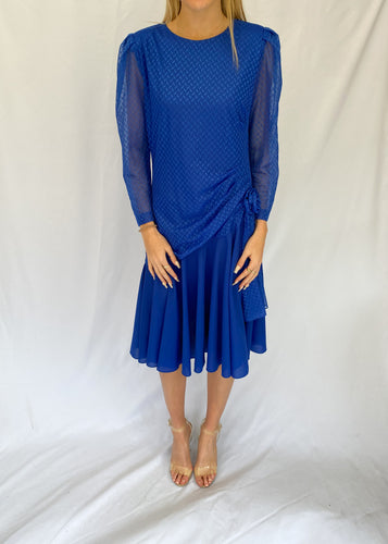 Blue 80's Cocktail Dress