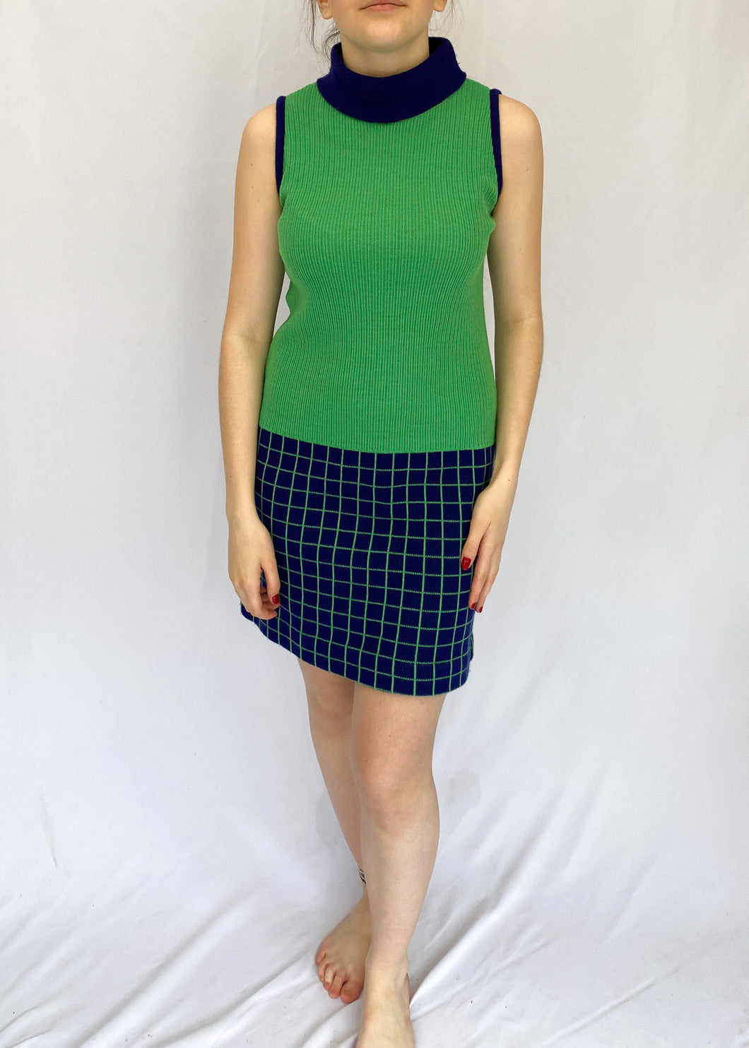 60's Sleeveless Mod Knit Dress
