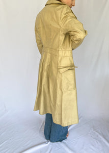 70's Beige Leather Trench