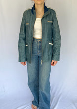 70's Blue Leather Danier Jacket