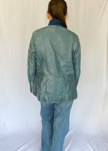 70's Blue Leather Danier Jacket