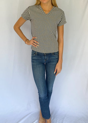 90's Black and White Stripe Tee