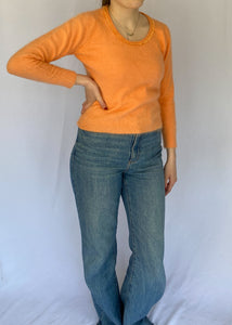 90's Peach Angora Sweater