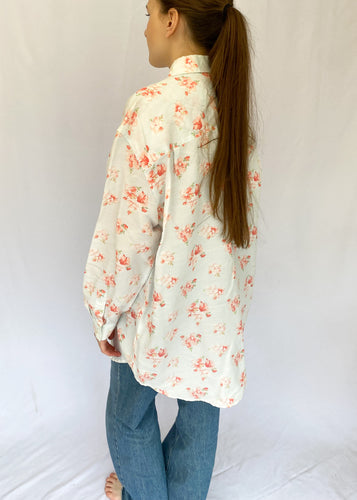 90's Pink Floral Button Up