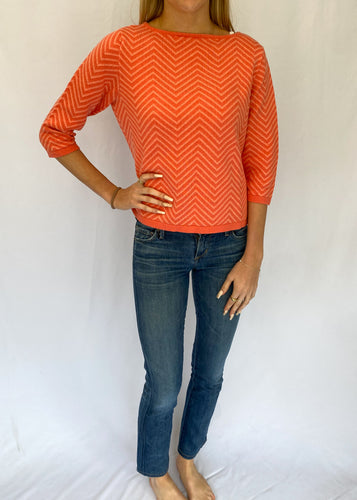 Pink 90's Zigzag Pattern Sweater