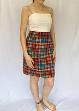 90's Wool Red Plaid Skirt