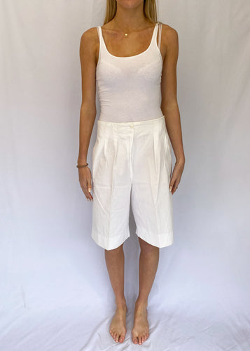 90's White Bermuda Shorts