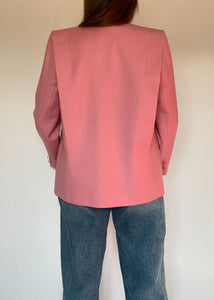 80's Pink Wool Blazer