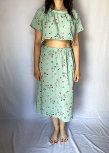 Upcycled Vintage 2PC Skirt Set