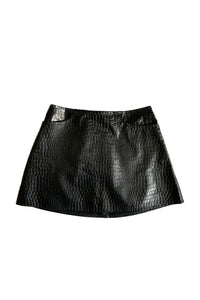 90's Mock Croc Mini Skirt