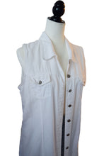 White Denim Maxi Vest